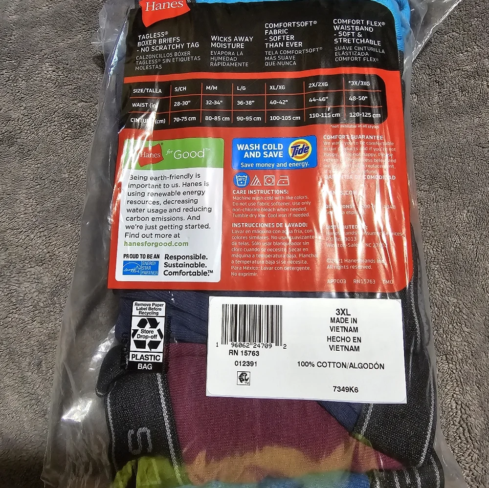 Mens Hanes 3Xlg boxer/breifs brand new in package - Picture 2 of 2